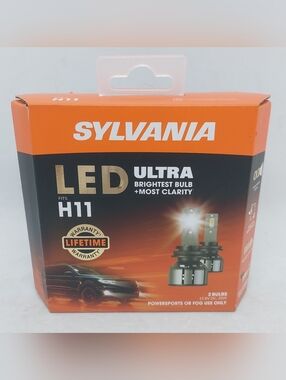 SYLVANIA H11 Ultra LED 2 Bulbs H11LEDHP.BX2 6000K BRAND NEW
